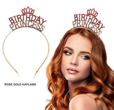 Nessiworld Birthday Princess Kristal Taç – Rose Gold Kaplama